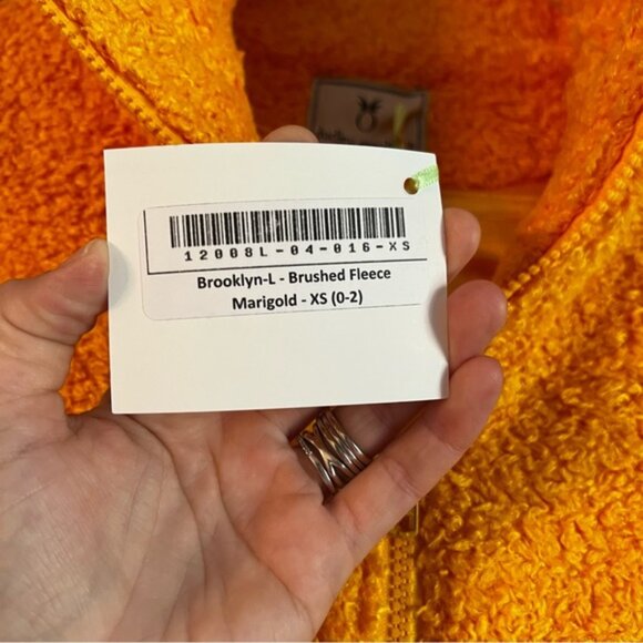 NWT Dudley Stephens Brooklyn Jacket Tunic Marigold yellow XS fleece - Picture 7 of 7